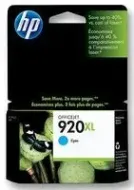 HP920XL High Yield Original Ink Cartridge, Cyan - CD972AE