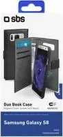 Duo Book Case and Cover for Samsung Galaxy S8 - Black -  TEBOOKDUOSAS8K