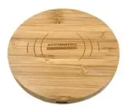 Charge 100 10W Wireless QI Fast Induction Charger, Bamboo. - BAM-CHARGE100-10W