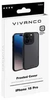 Frosted Cover iPhone 15 Pro, Semi Transparent, Black - 63902