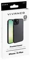 Frosted Cover iPhone 15 Plus, Semi Transparent, Black -  63913